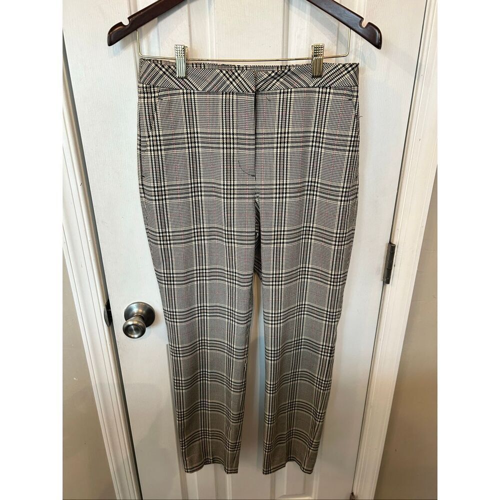 H&M plaid skinny pants size 4 dress pants work pants skinny stretchy dress pants